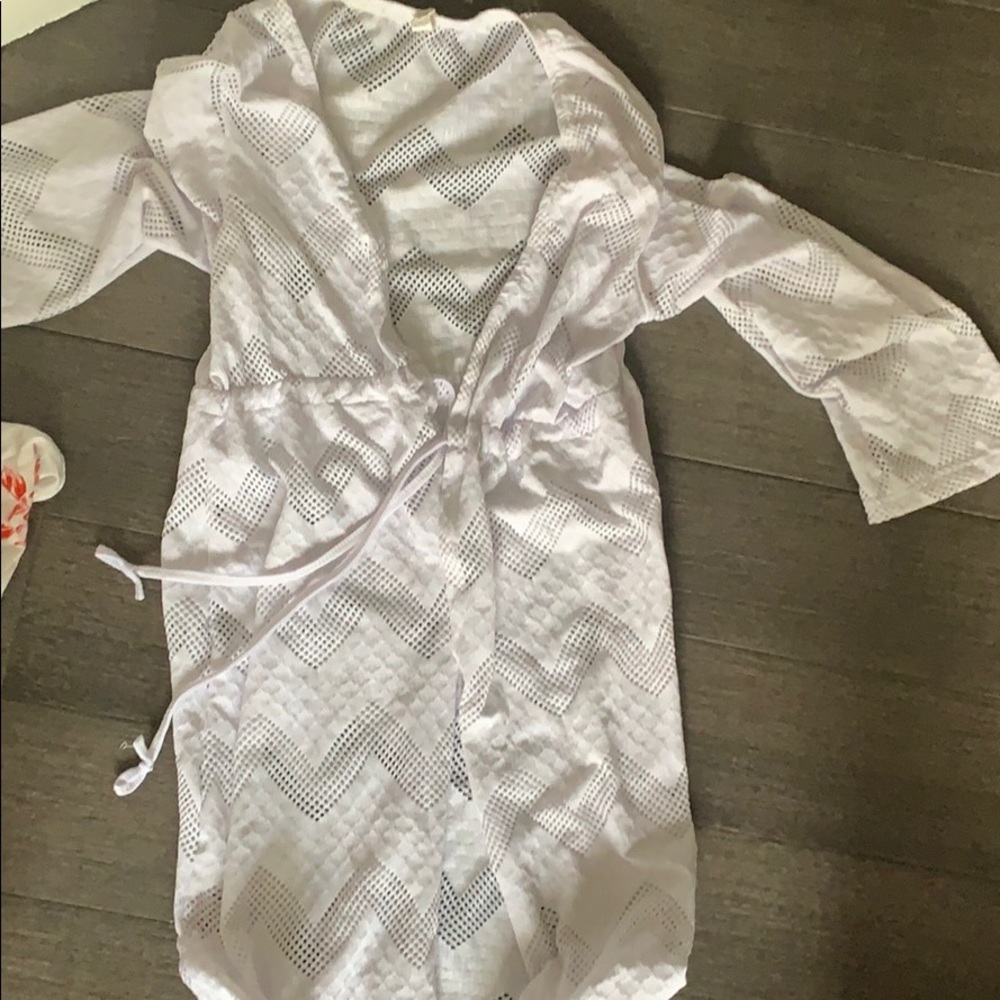White beach cover up